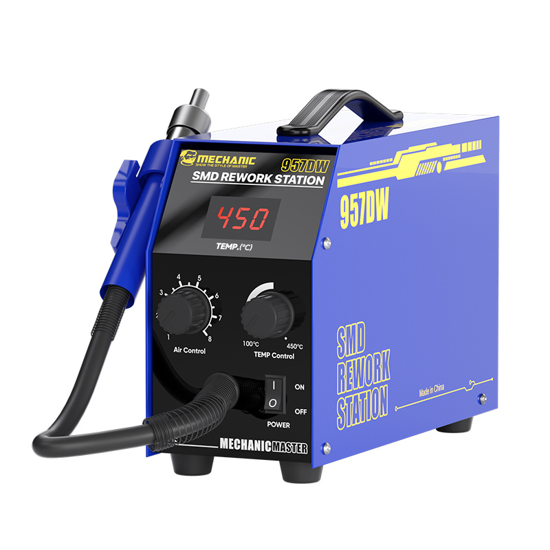 957DW Dual Turbo Hot Air Gun Soldering Station